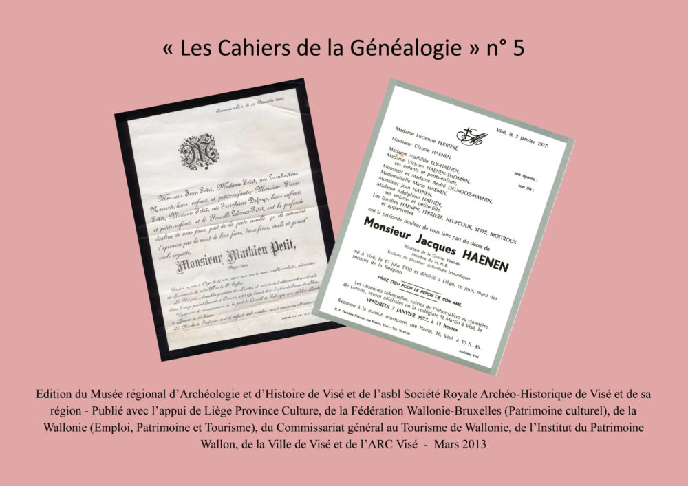 Cahier de la généalogie n°5