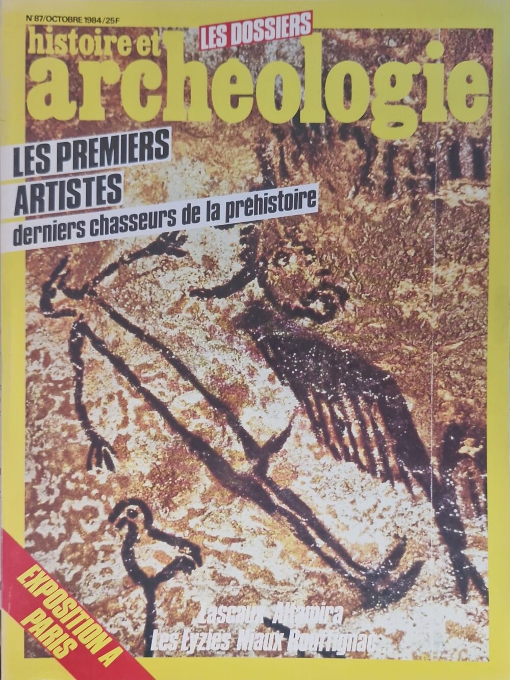 "Les premiers artistes, derniers chasseurs de la Préhistoire, Lascaux, Altamira, Niaux, Rouffignac, ...", 1984