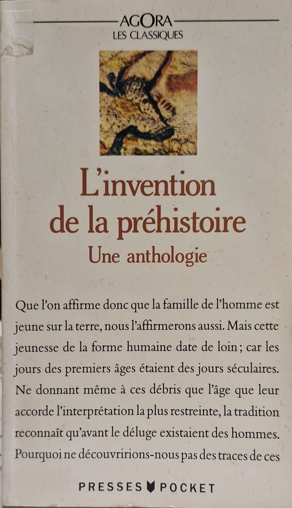 "L'invention de la préhistoire. Une anthologie", 1992