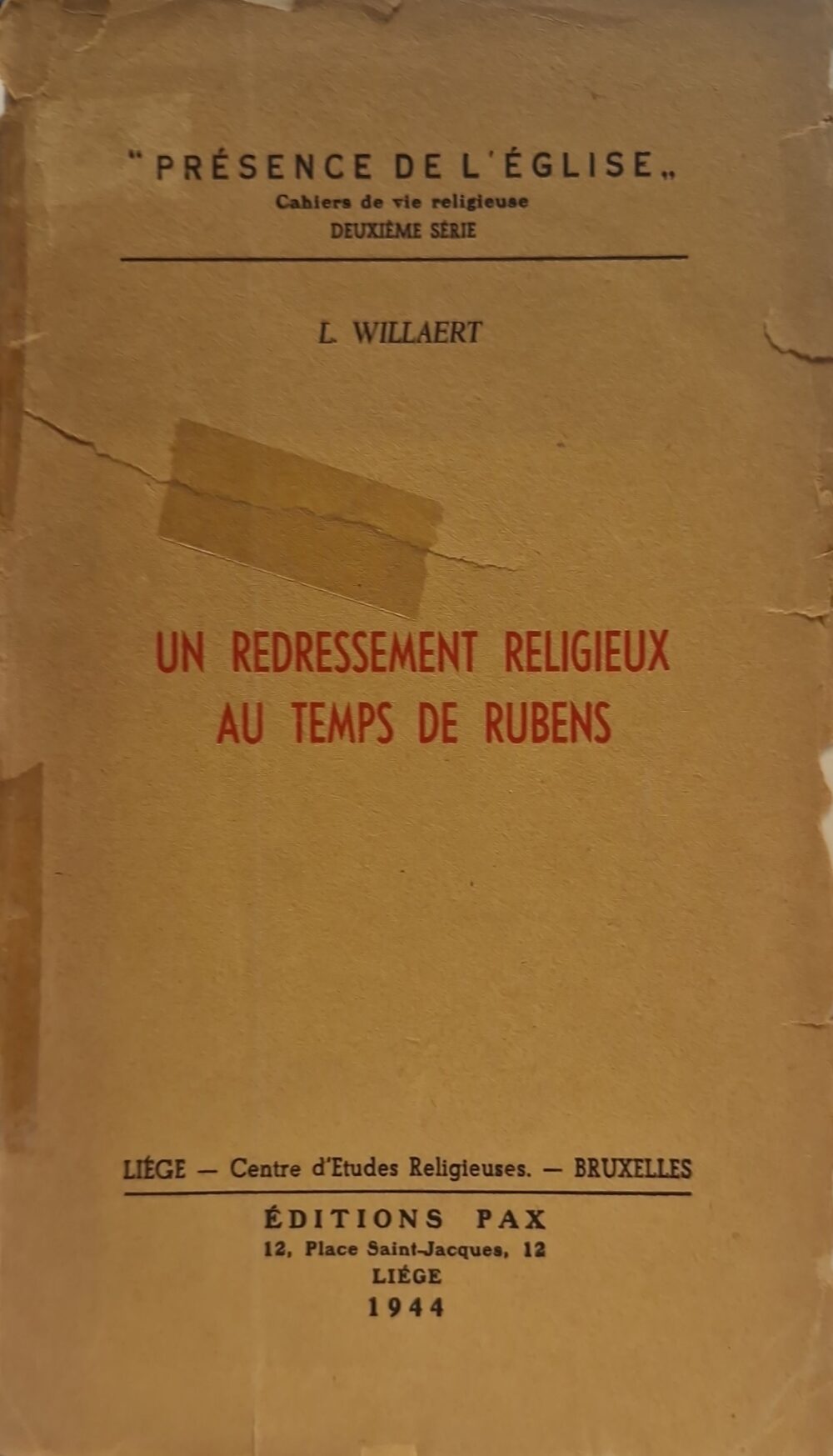 "Un redressement religieux au temps de Rubens", 1944