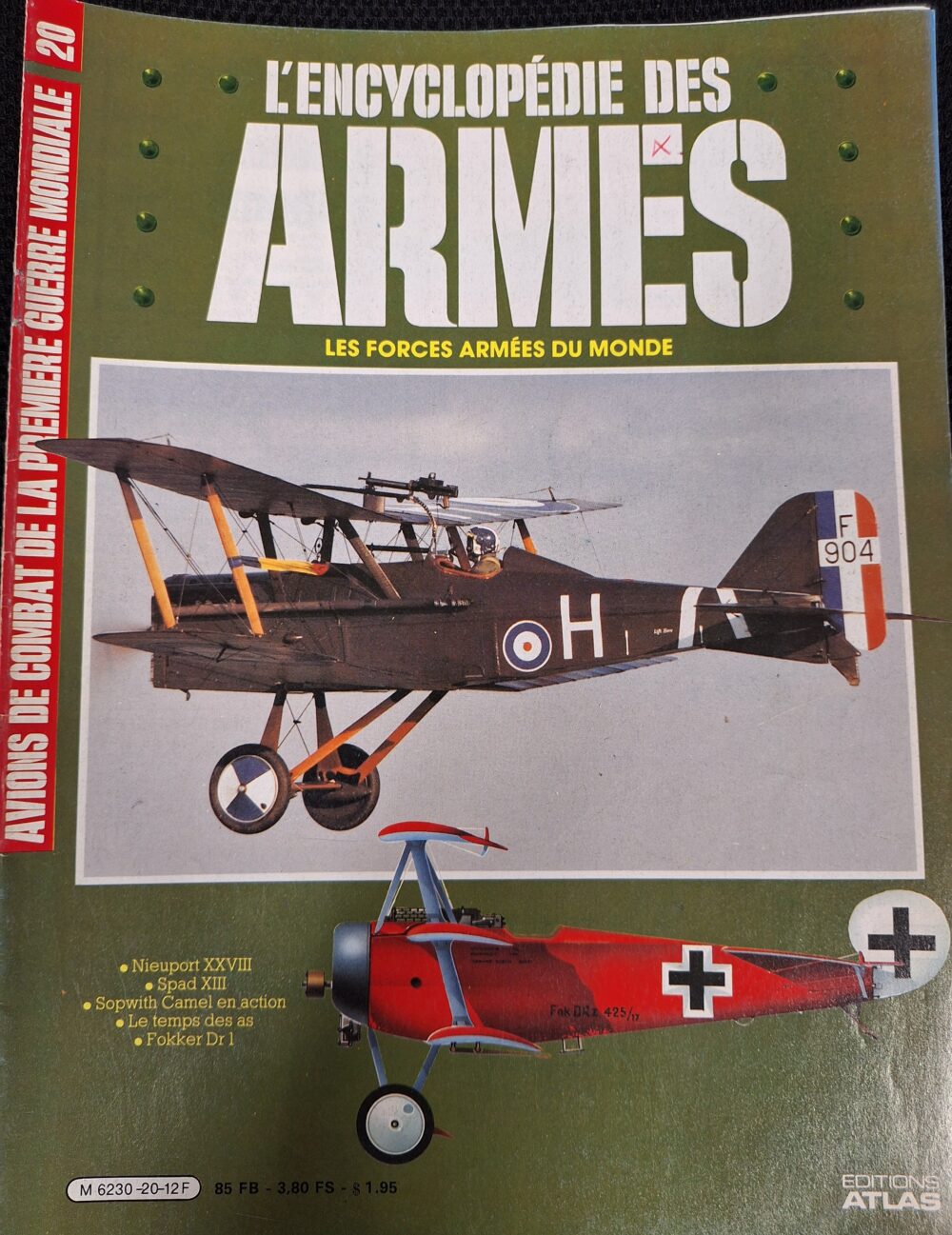 L'encyclopédie des armes : N°20 "Avions de combat de la Première guerre mondiale"
