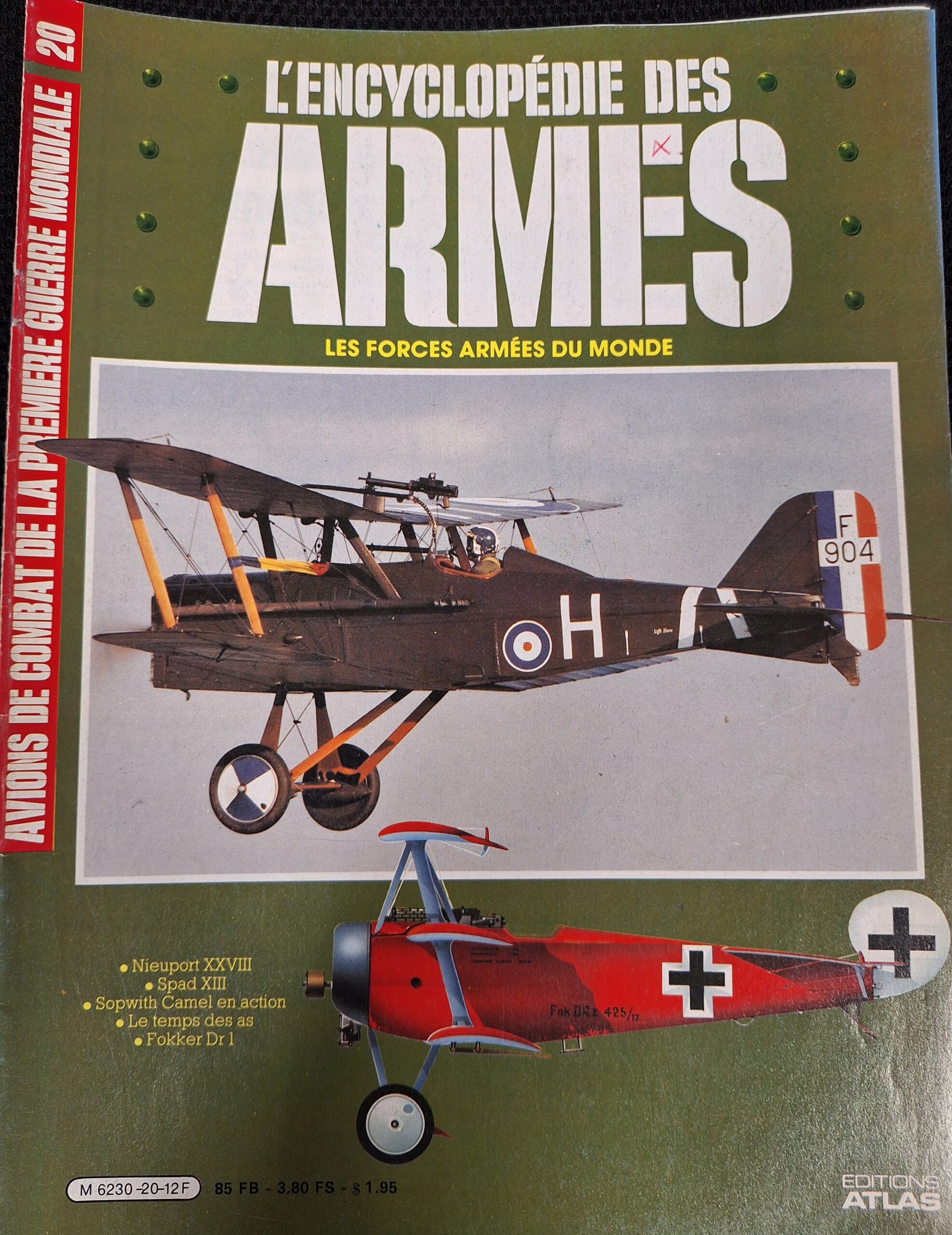 L'encyclopédie des armes : N°20 "Avions de combat de la Première guerre mondiale"