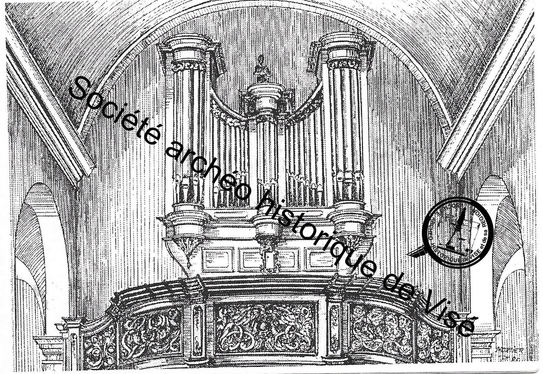Carte postale - Mortier "Orgue Eglise St Pierre"