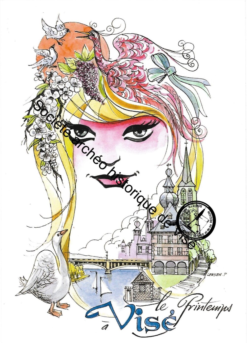 Carte postale - Visé "Le printemps à Visé"