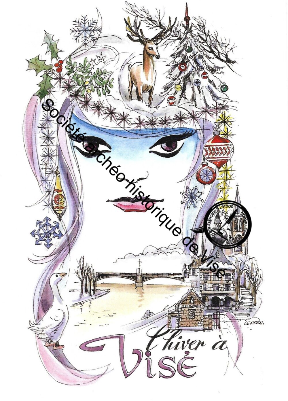 Carte postale - Visé "L'hiver à Visé"