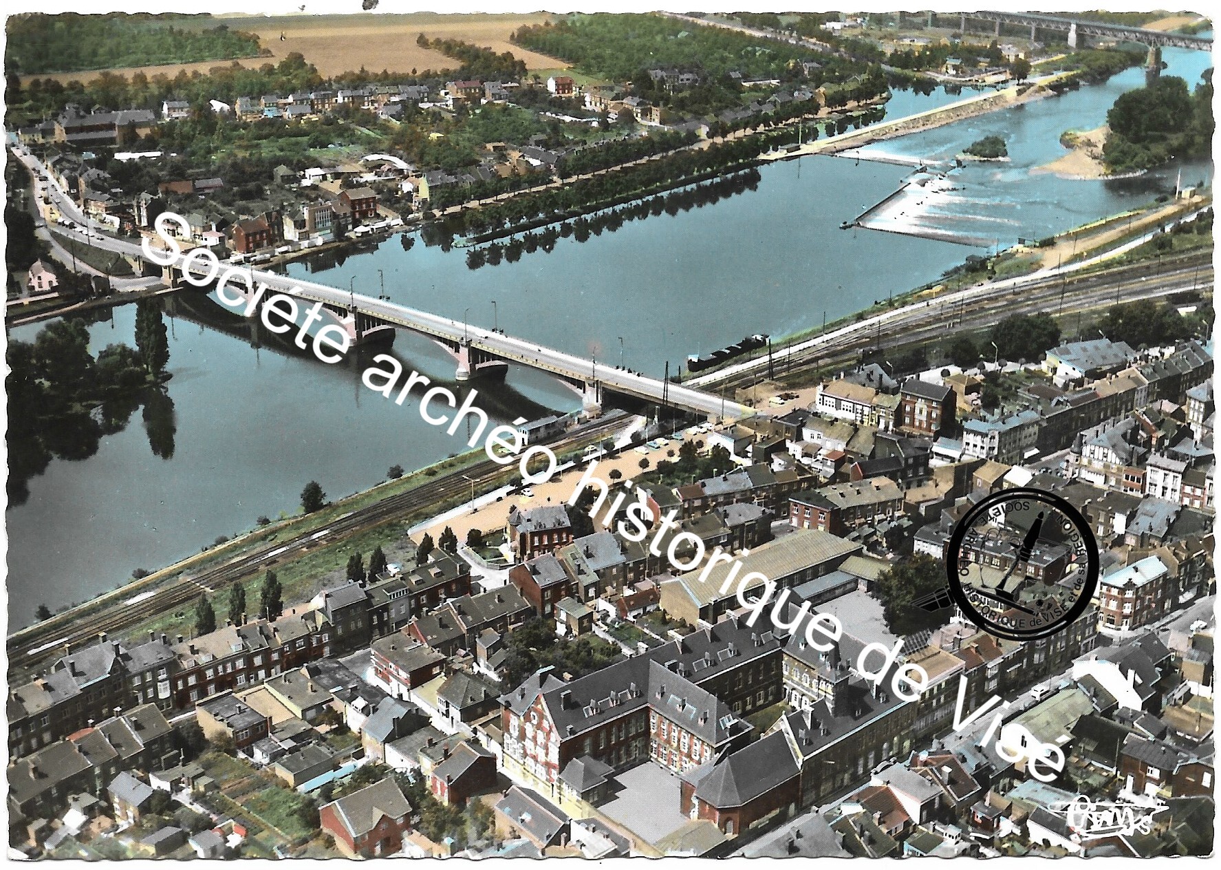 Carte postale - Visé "Vue aérienne"