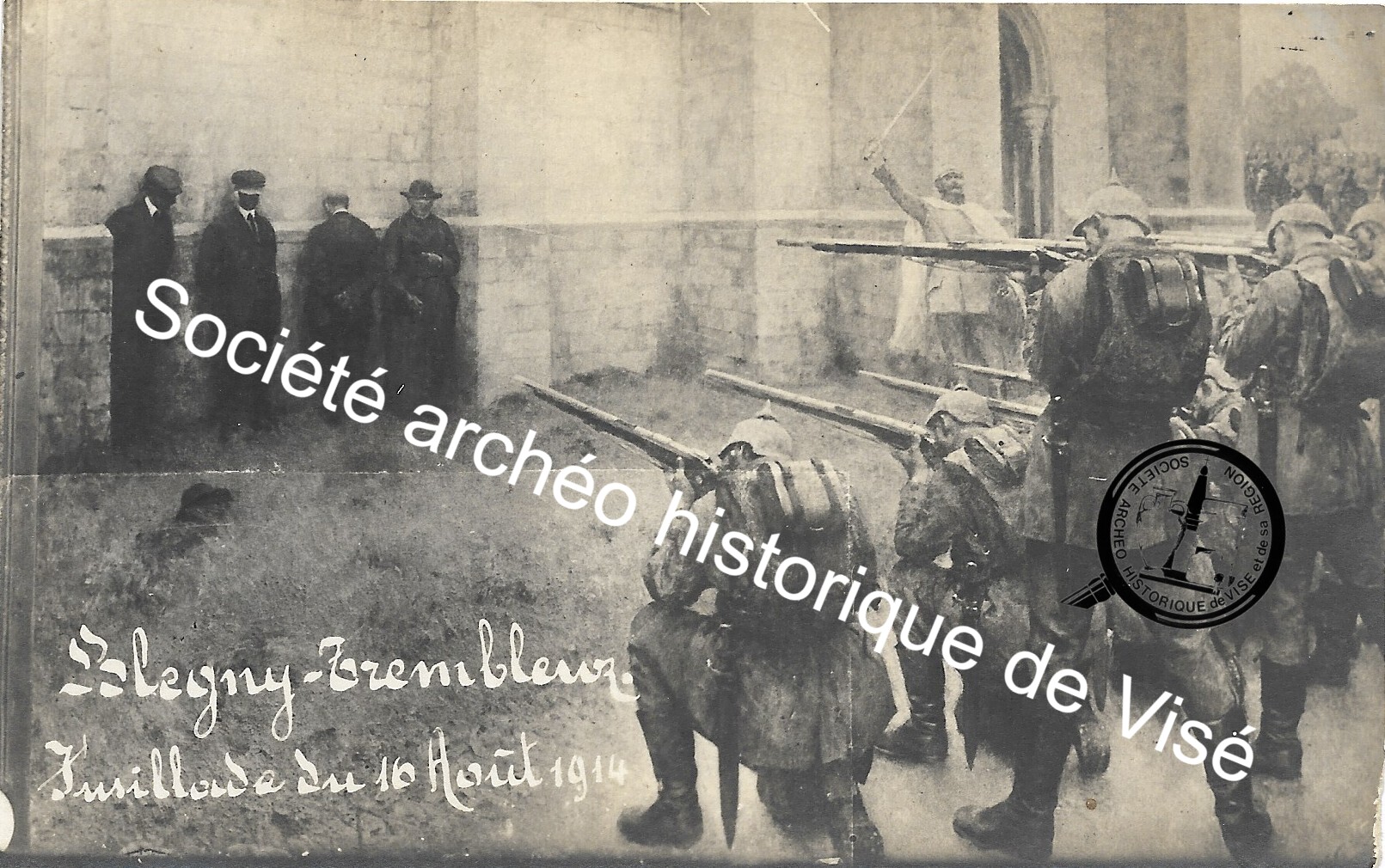 Carte postale - Blegny "Fusillade du août 1914"