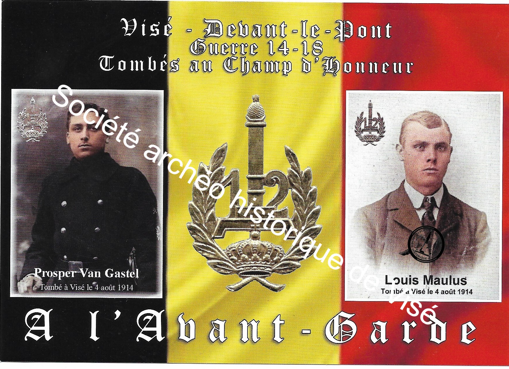 Carte postale - Visé "Devant-le-Pont Guerre 14-18 tombés au champ d'Honneur"