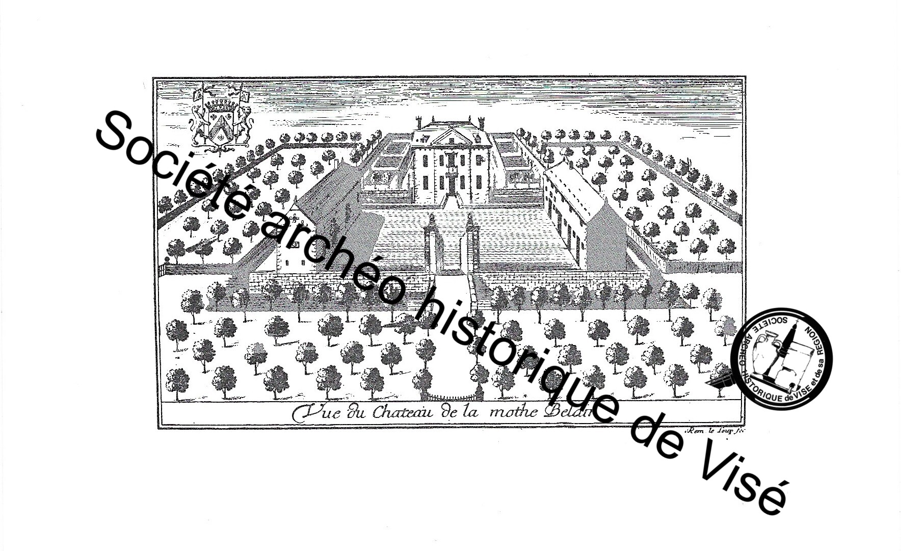 Carte postale - Saive "Le château de la Motte" 1743