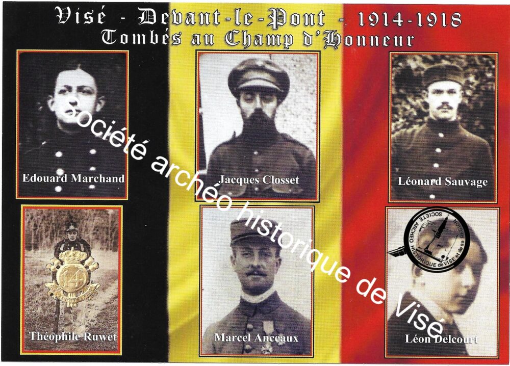 Carte postale : Visé "Devant-le-Pont 1914-1918 tombés au Champ d'Honneur"