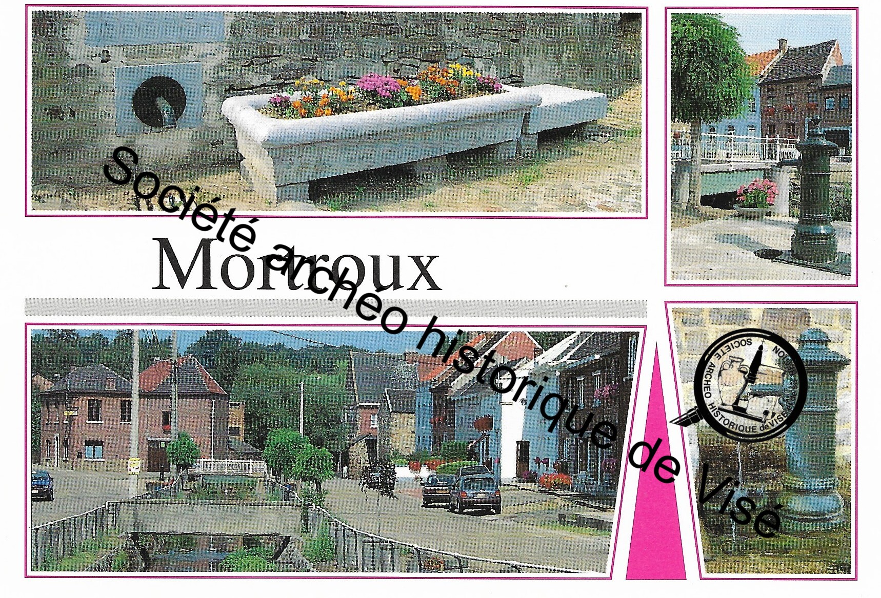 Carte postale - Mortroux "Fontaine de mon village, tu vis à toute heure et à tout âge "Tu demeures""