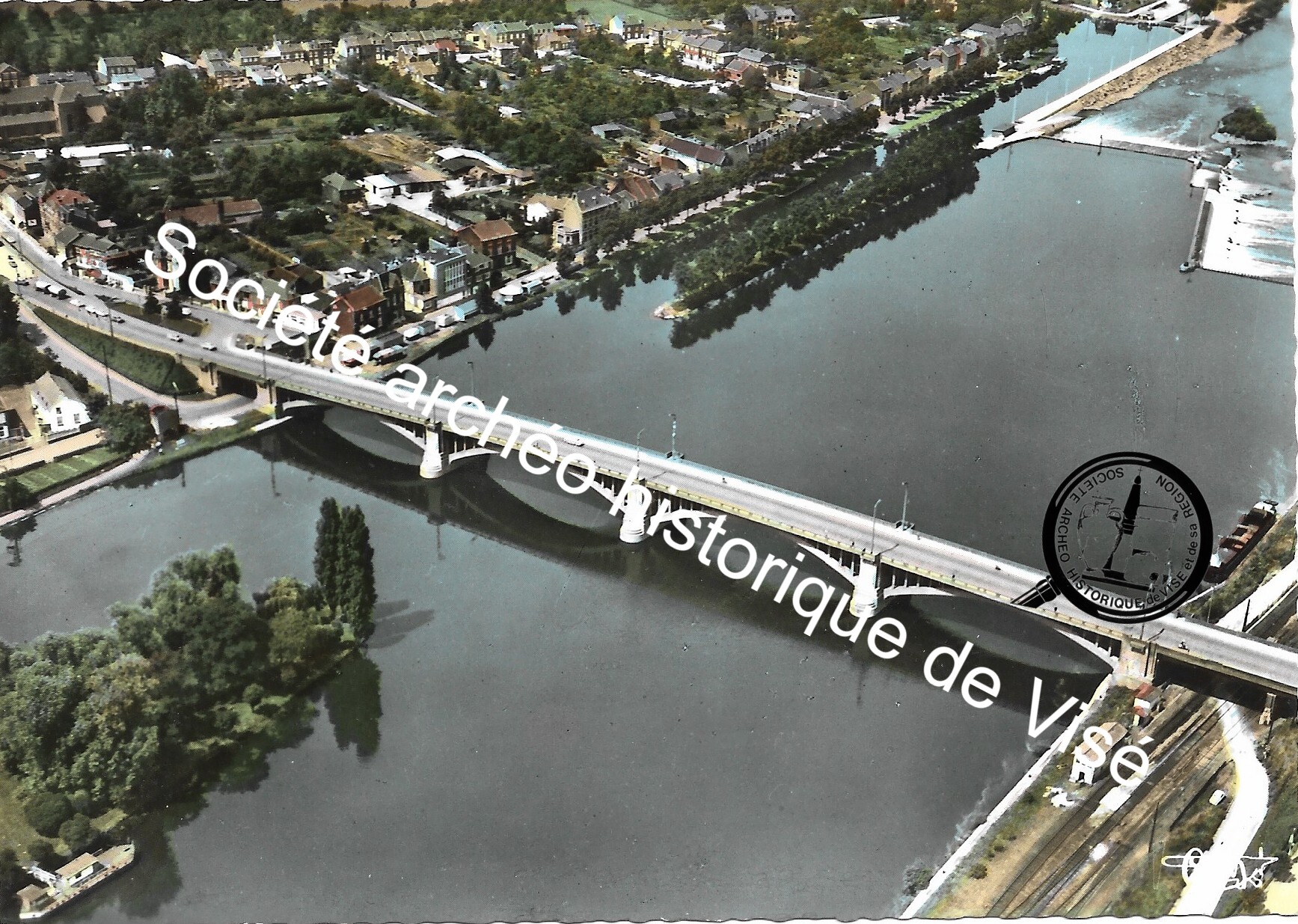 Carte postale - Visé "Vue aérienne"