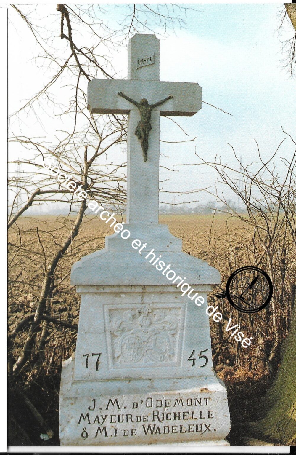 Carte postal - Richelle "La Croix Dodémont au chemin de Feneur"