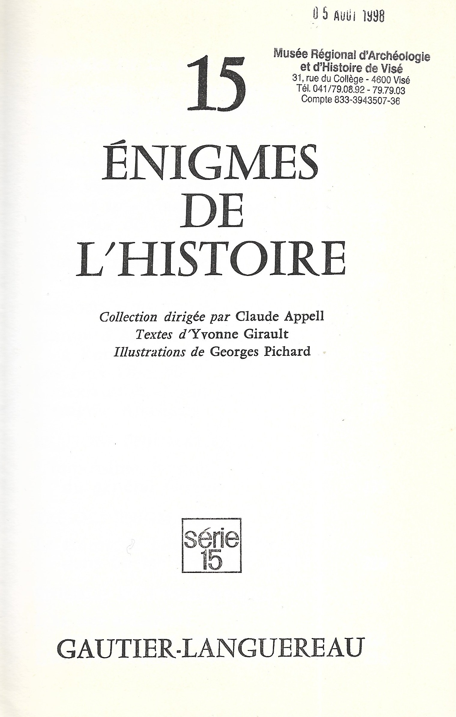 15 énigmes de l'histoire