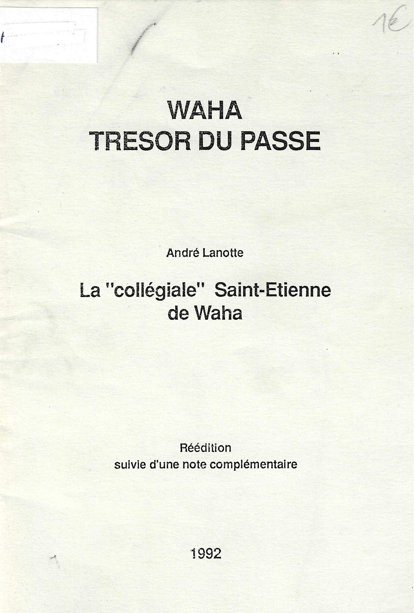 La "collégiale" Saint-Etienne de Waha