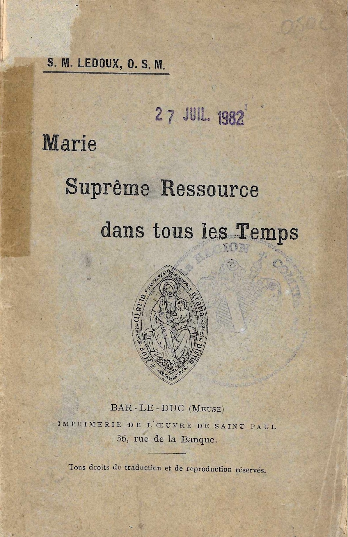 Marie, Suprême Ressource dans tous les Temps