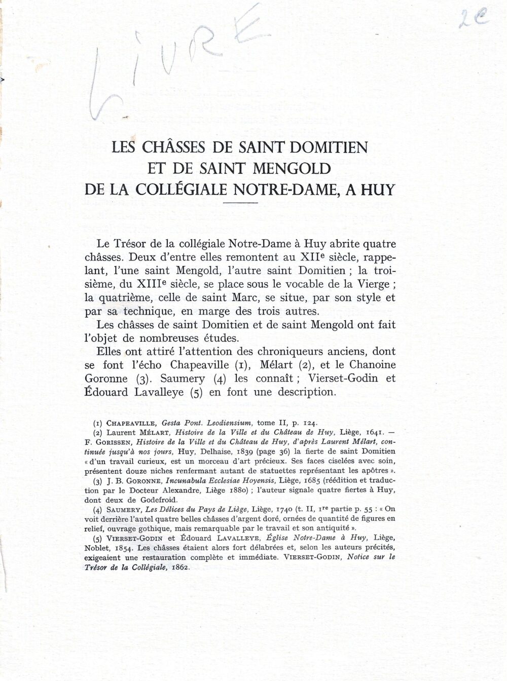 Les Châsses de Saint Domitien et de Saint Mengold de la Collégiale Notre-Dame à Huy