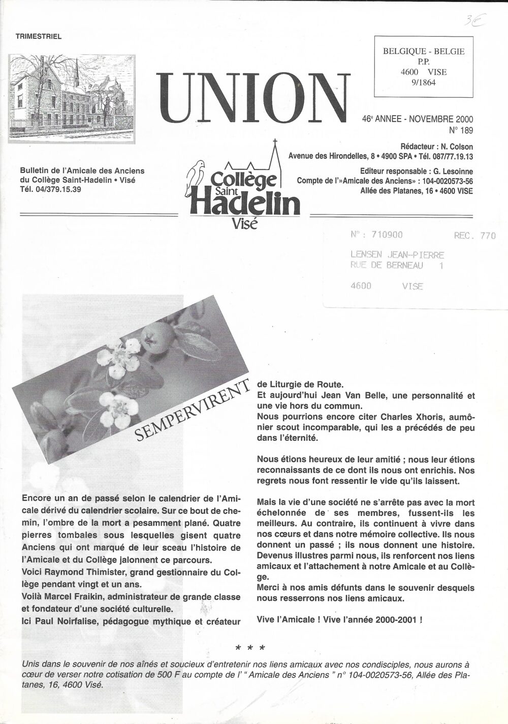 Union n°189