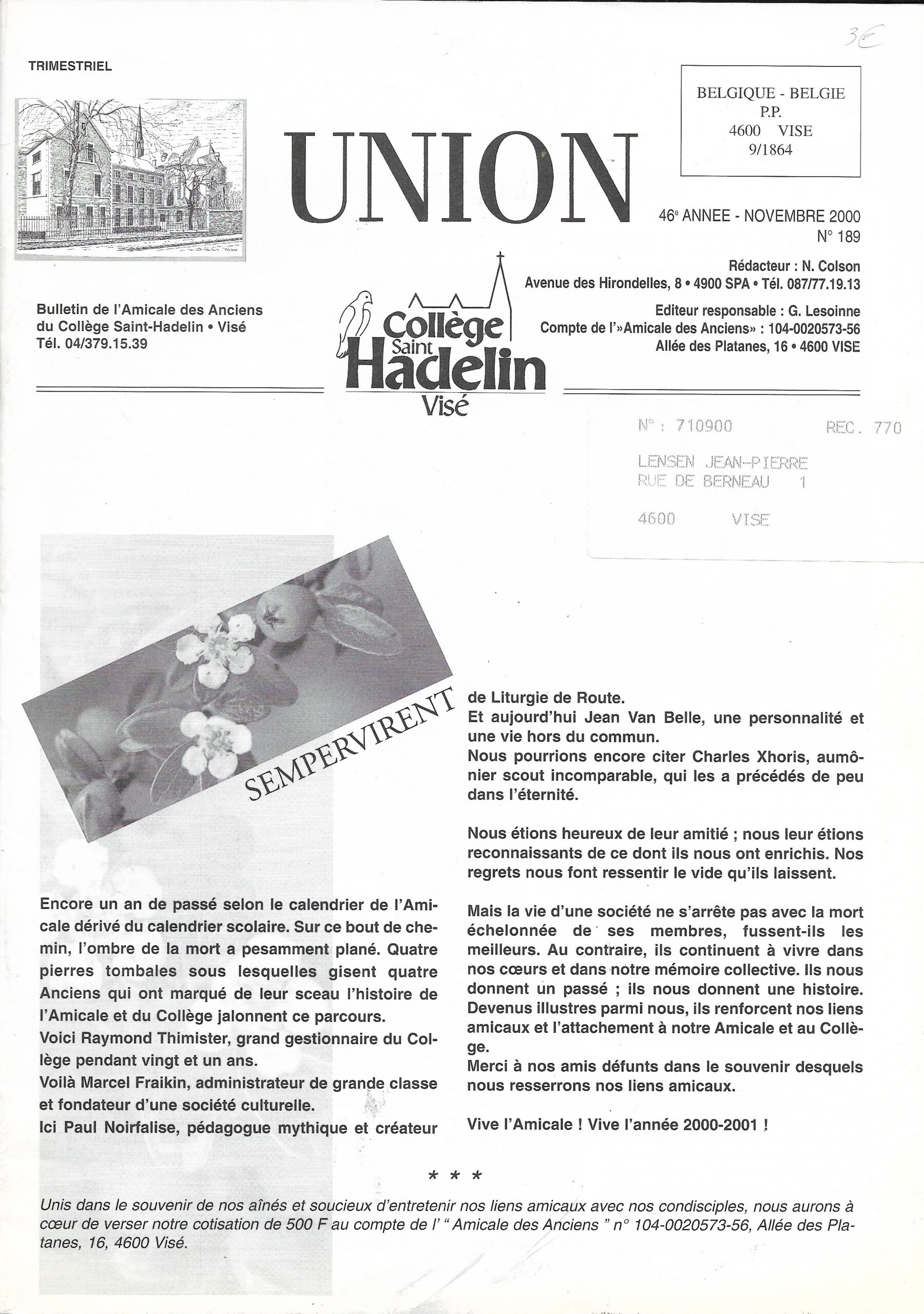 Union n°189