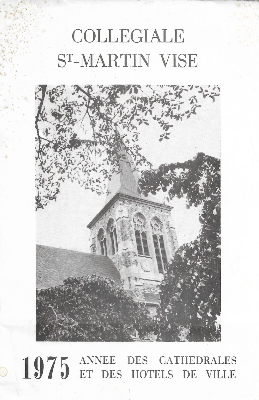 Collégiale St Martin Visé : 1975 année des cathédrales et des hôtels de Ville