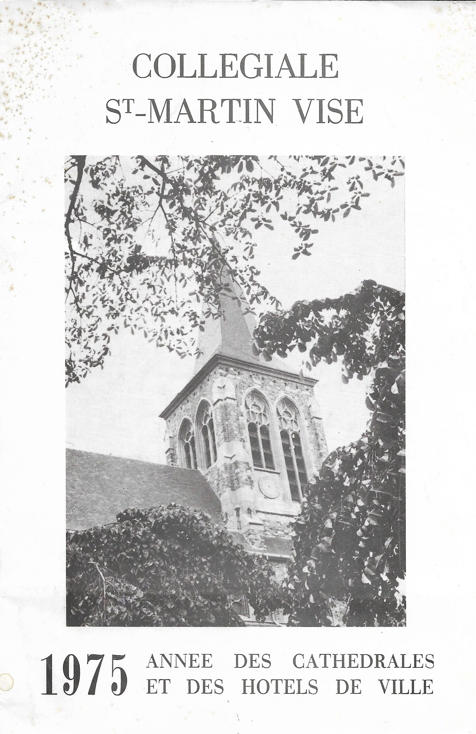 Collégiale St Martin Visé : 1975 année des cathédrales et des hôtels de Ville