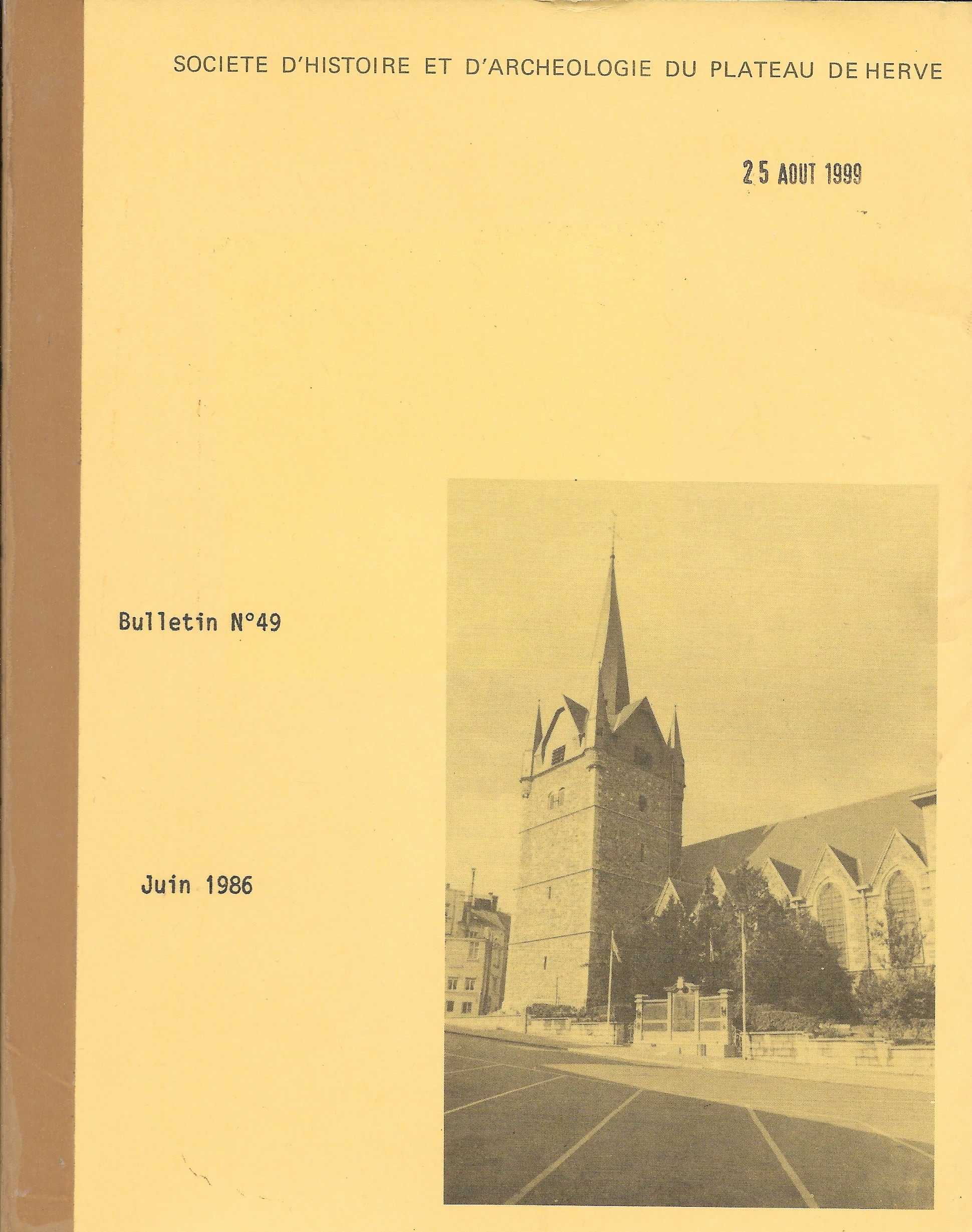 Société d'Histoire et d'Archéologie du Plateau de Herve - Bulletin n°49