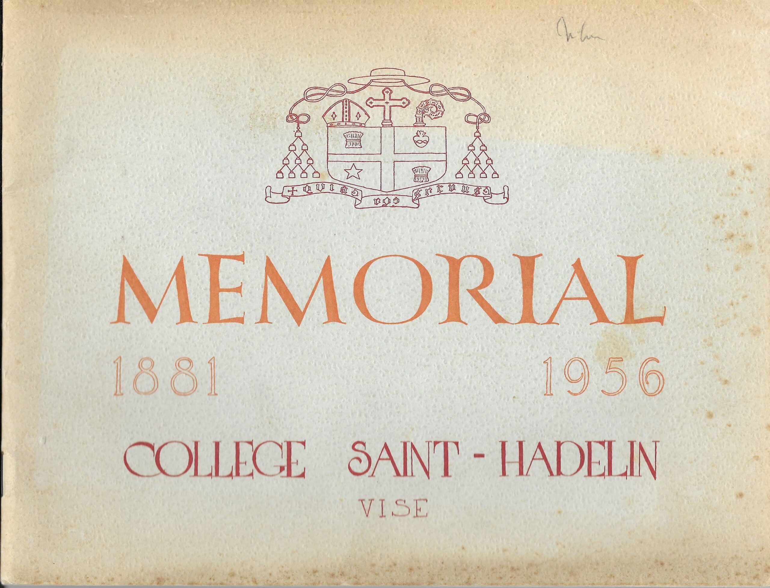 Collège Saint-Hadelin, Mémorial 1881-1956