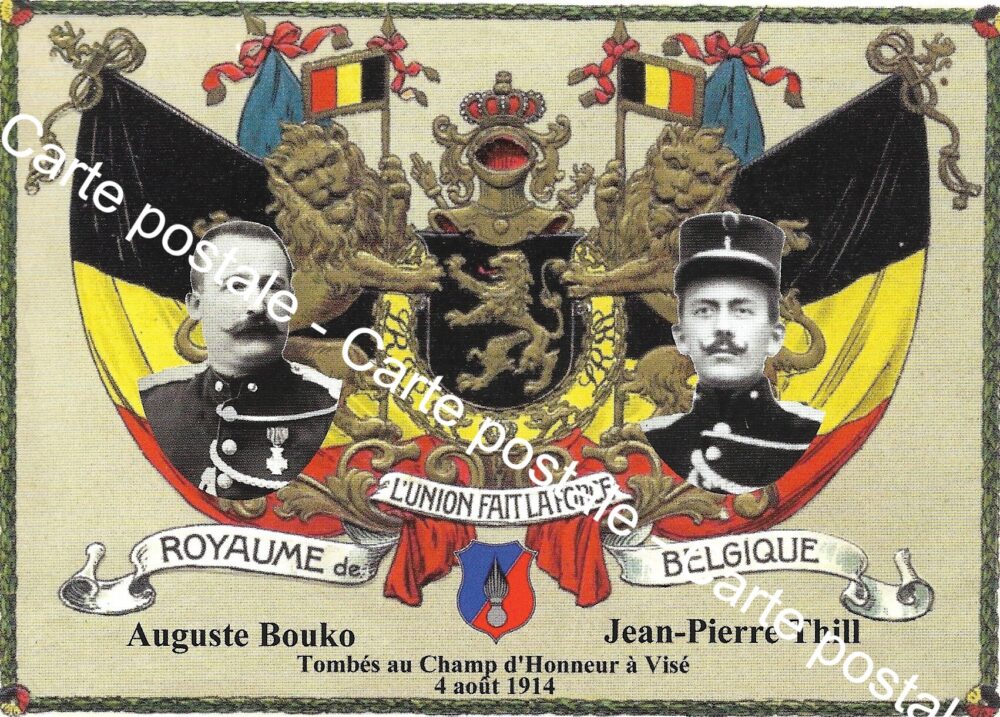 Carte postale : Visé "Tombés au Champ d'Honneur à Visé 4 août 1914"