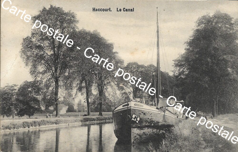 Carte postale : Haccourt "Le Canal"