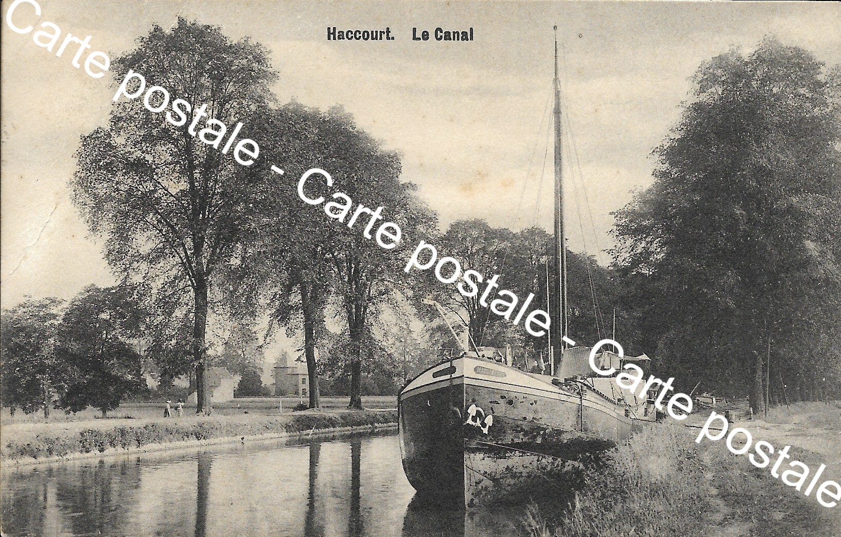 Carte postale : Haccourt "Le Canal"