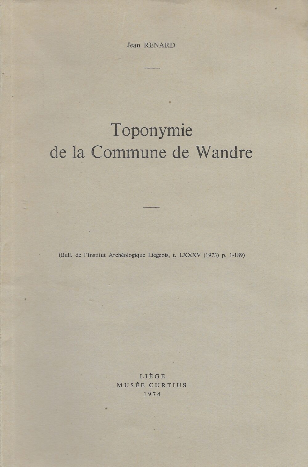 Toponymie de la Commune de Wandre