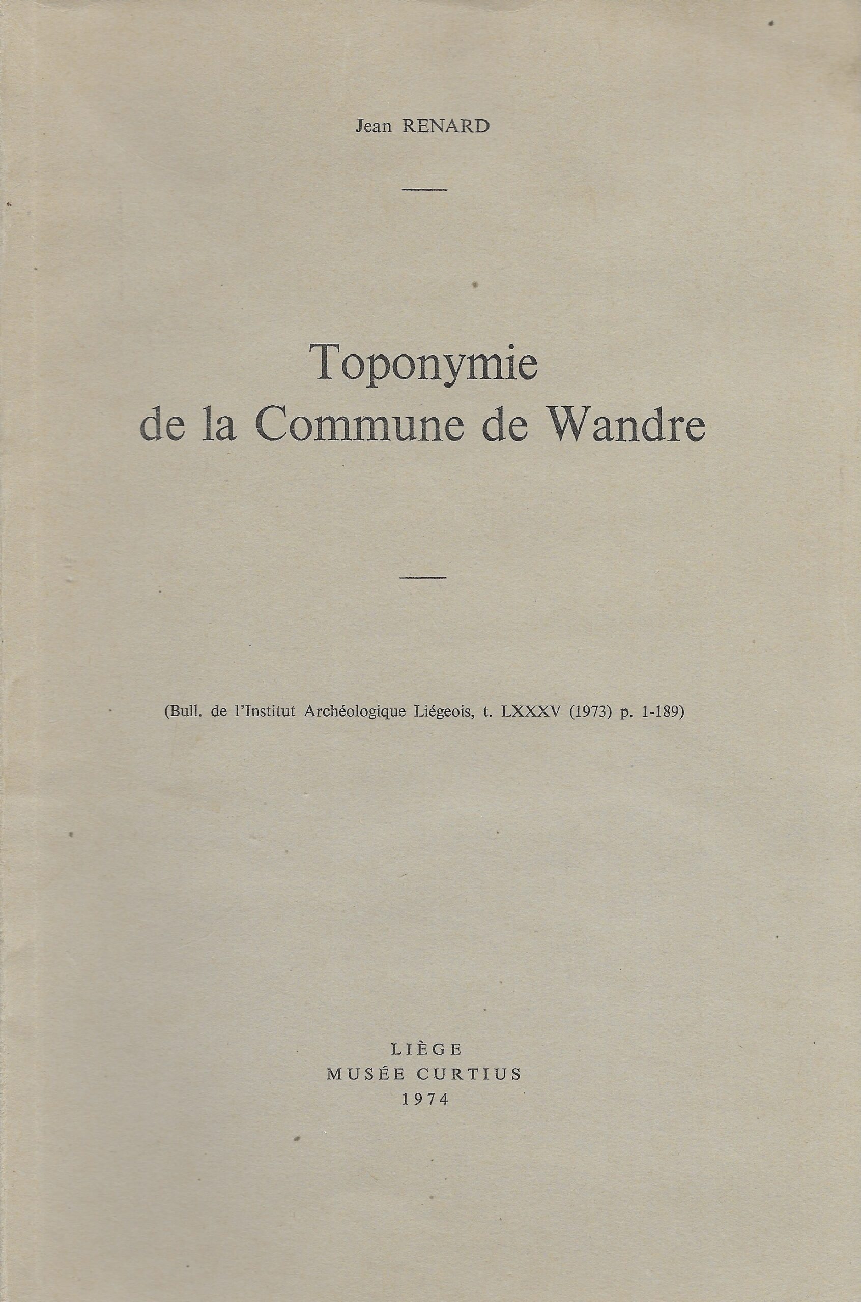 Toponymie de la Commune de Wandre