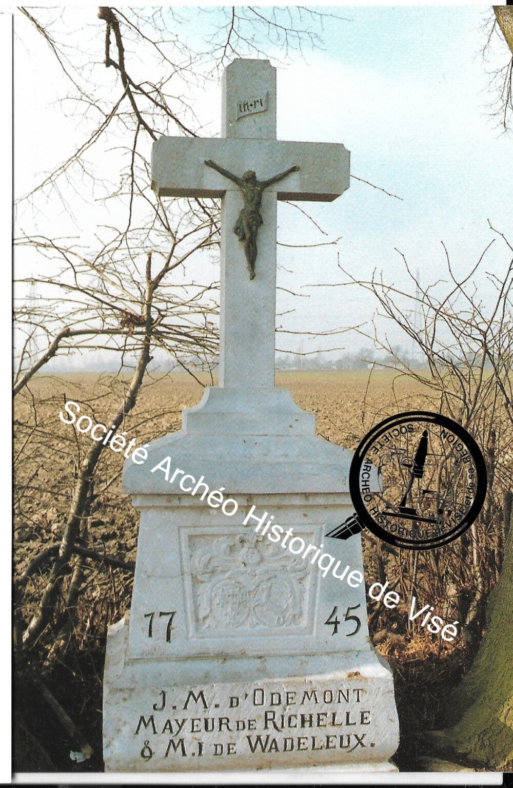 Carte postale : Richelle "La Croix Dodémont au chemin de Feneur"
