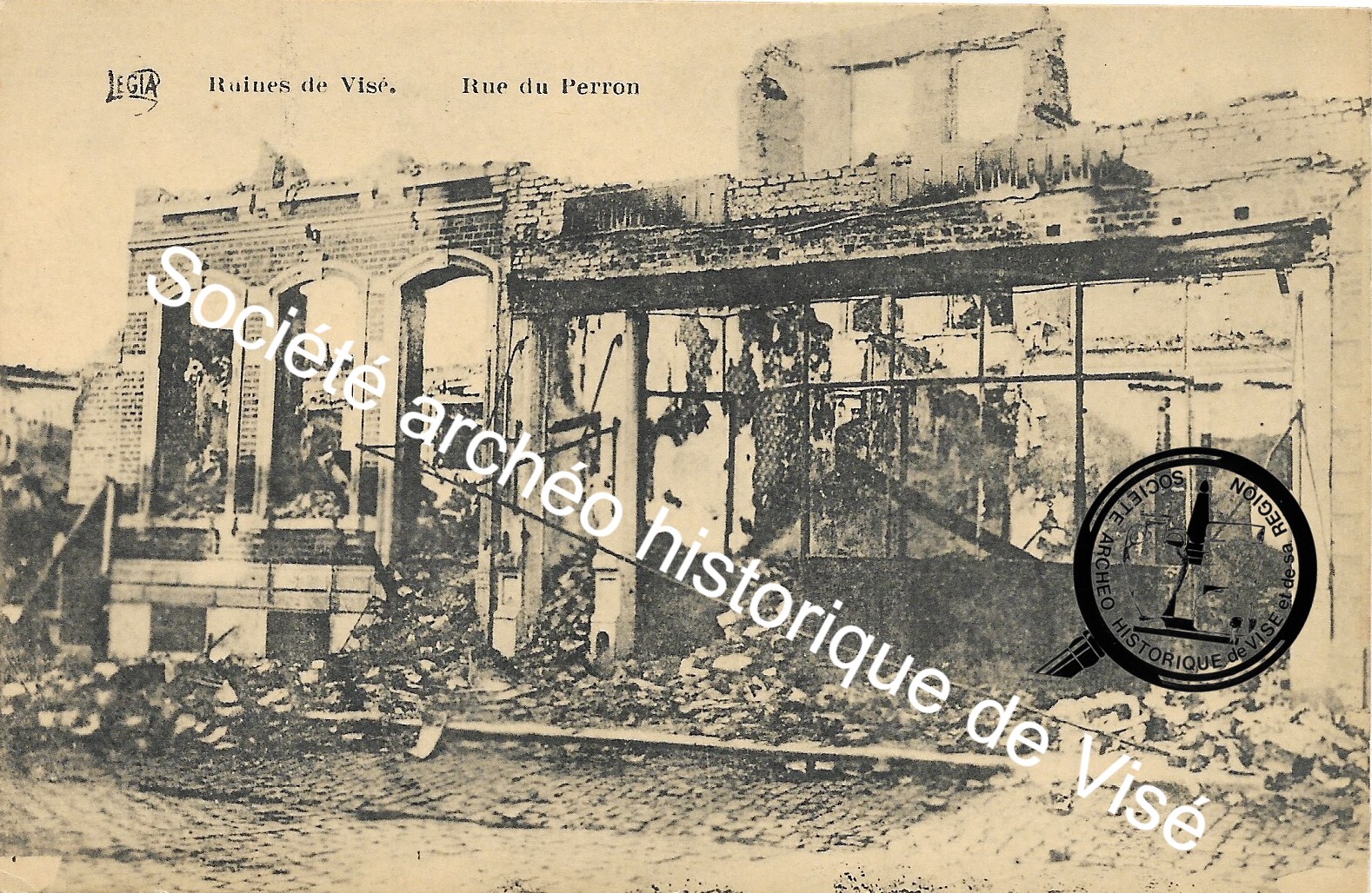 Carte postale - Visé "Ruines de Visé, Rue du Perron"