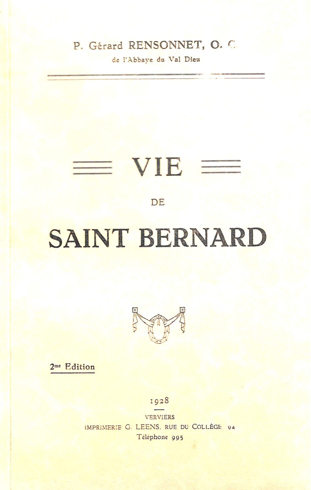Vie de Saint Bernard - 2e édition