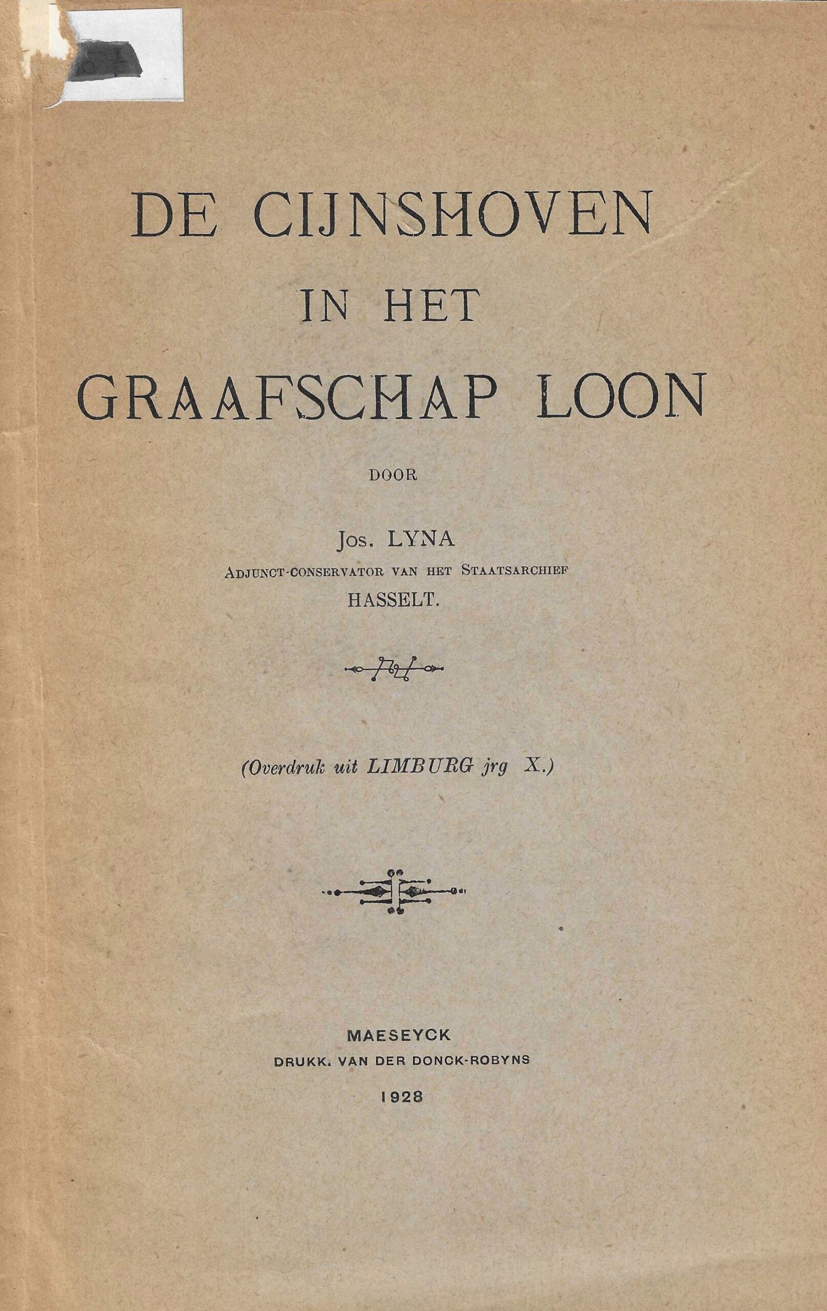 De cijnshoven in het graafschap Loon
