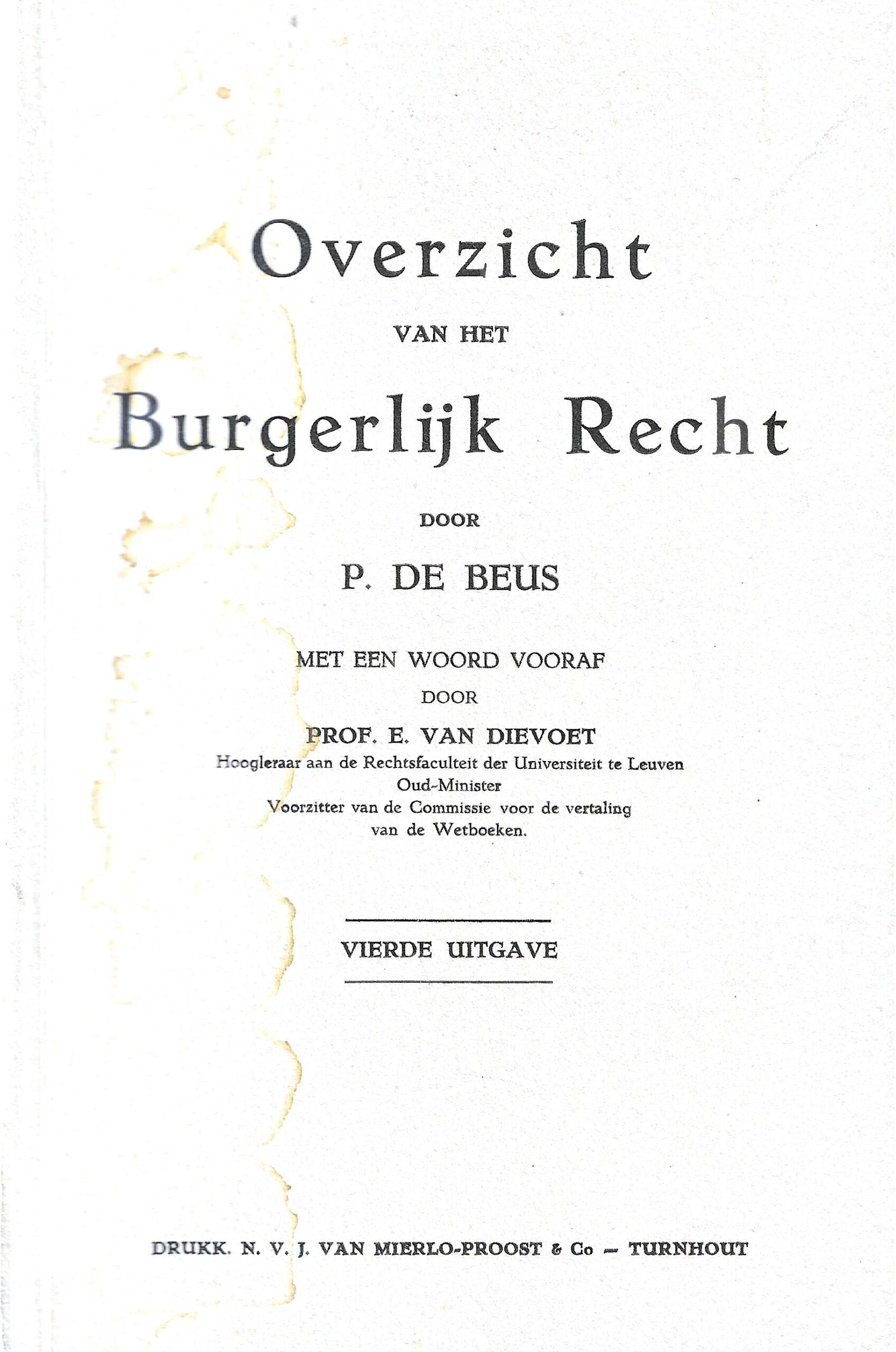 Overzicht van het Burgerlijk Recht