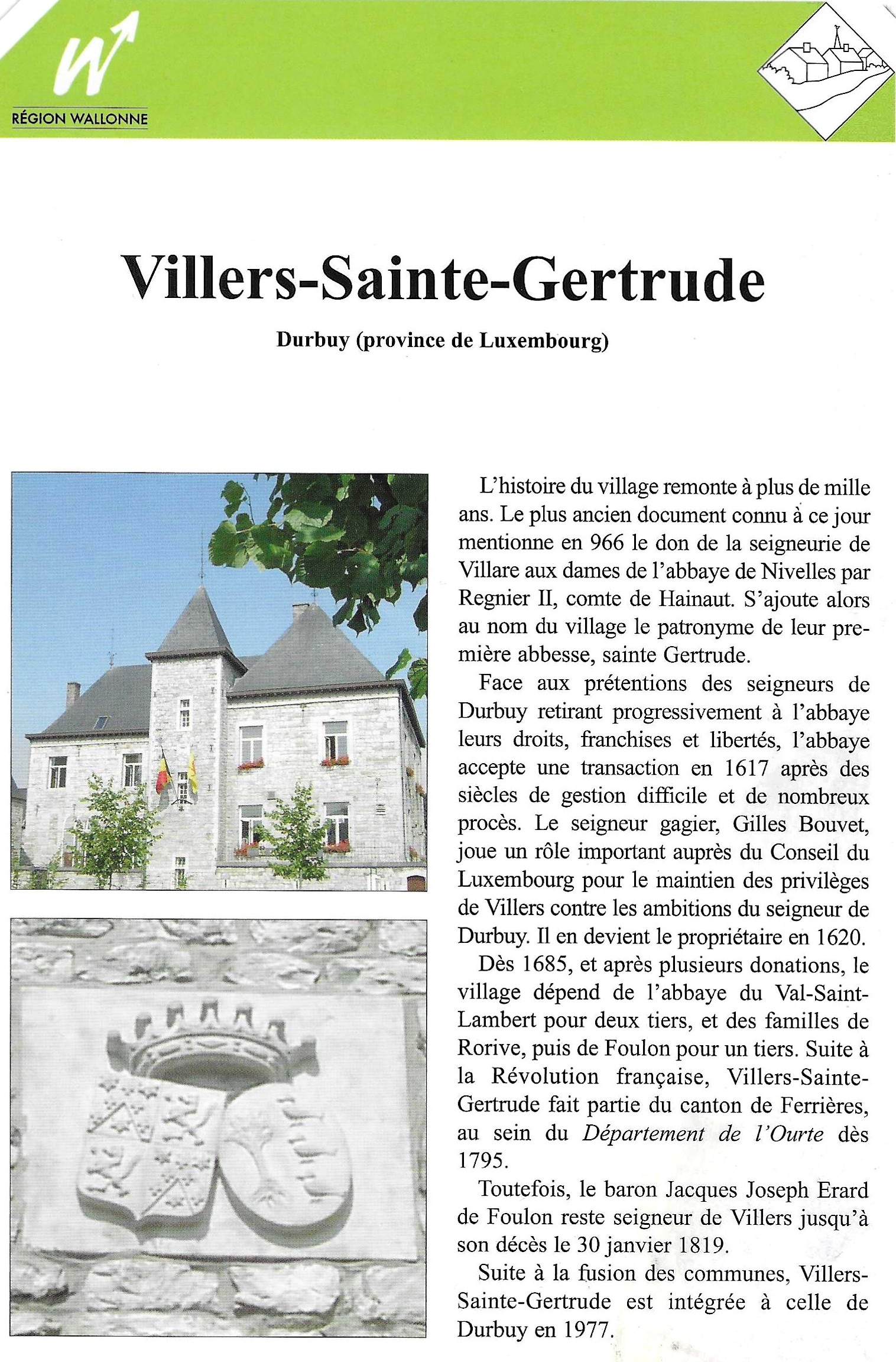 Villers-Sainte-Gertrude (Durbuy - Province de Luxembourg)