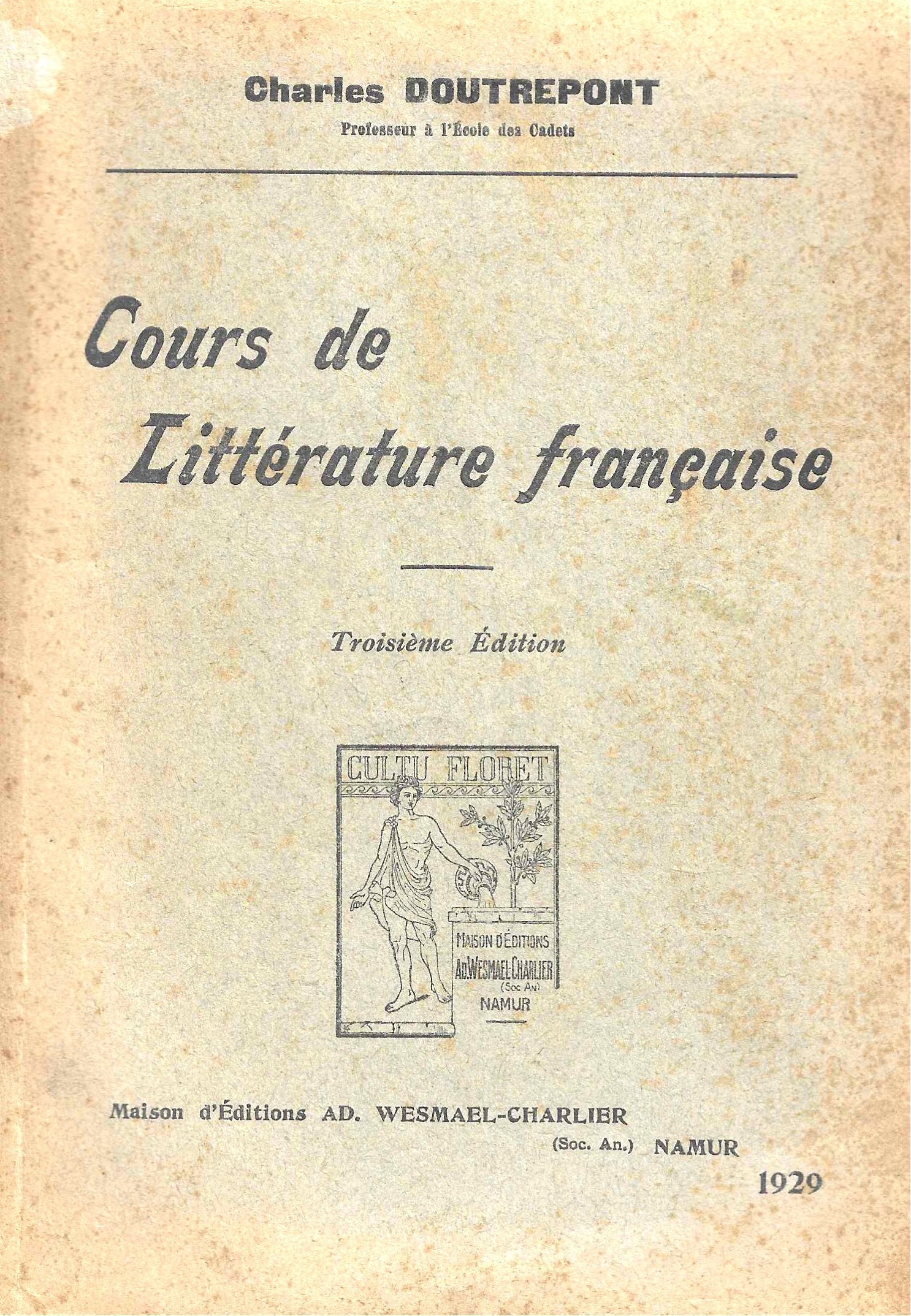 Cours de Littérature française - Troisième édition