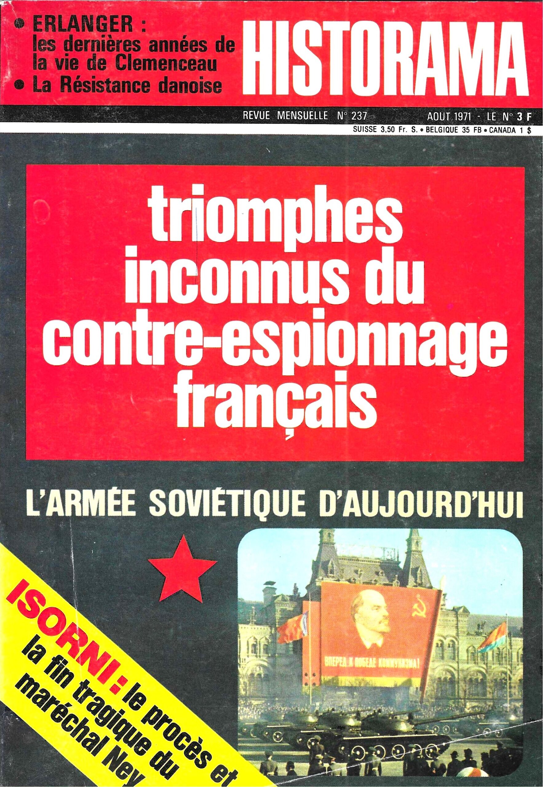 Historama N°237 - Triomphes inconnus du contre-espionnage français