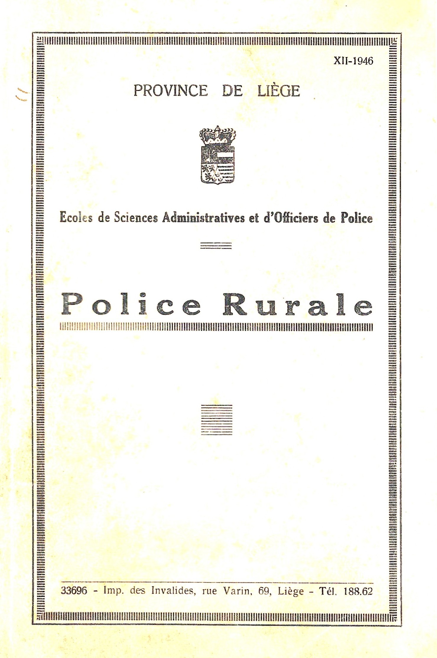 Police Rurale - Droit Constitutionnel