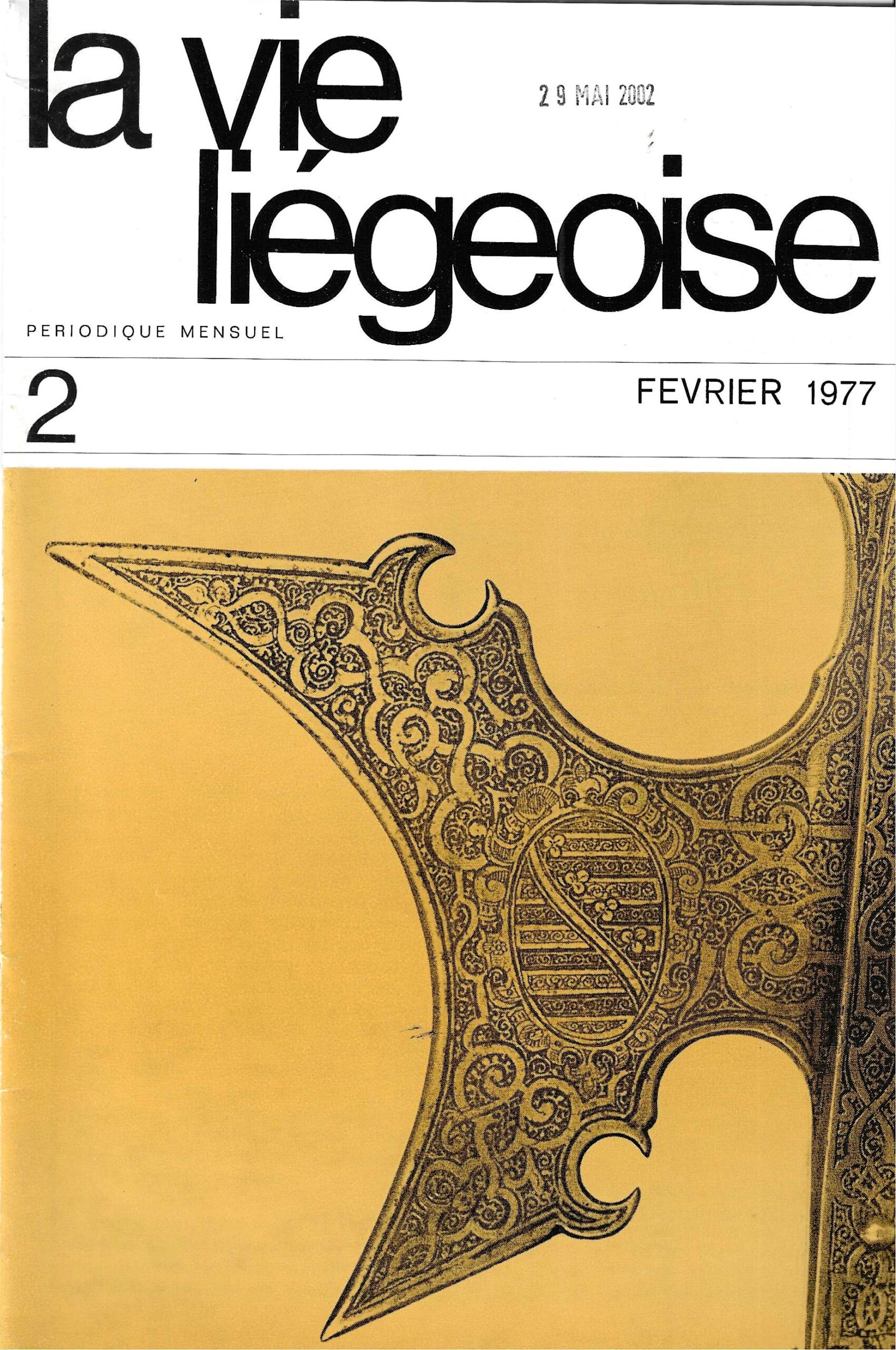 La vie Liégeoise n°2 (1977) – Armes historiques nouvellement acquises au Musée d’armes de Liège