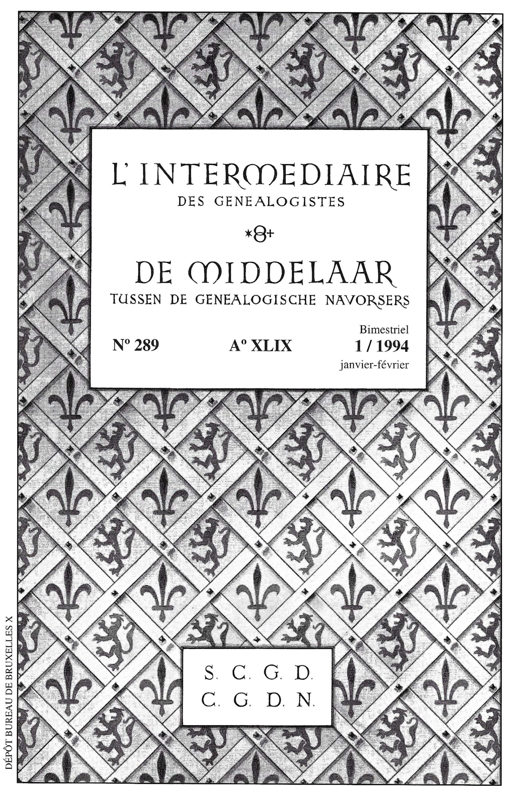 L’intermédiaire des généalogistes n°289 (1/1994)