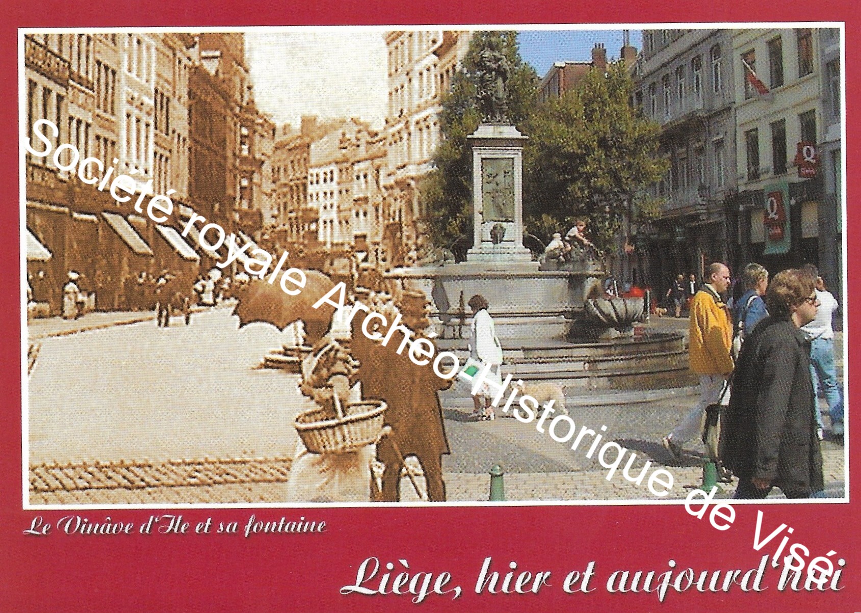 Lot 8 cartes postales - Liège, hier et aujourd'hui