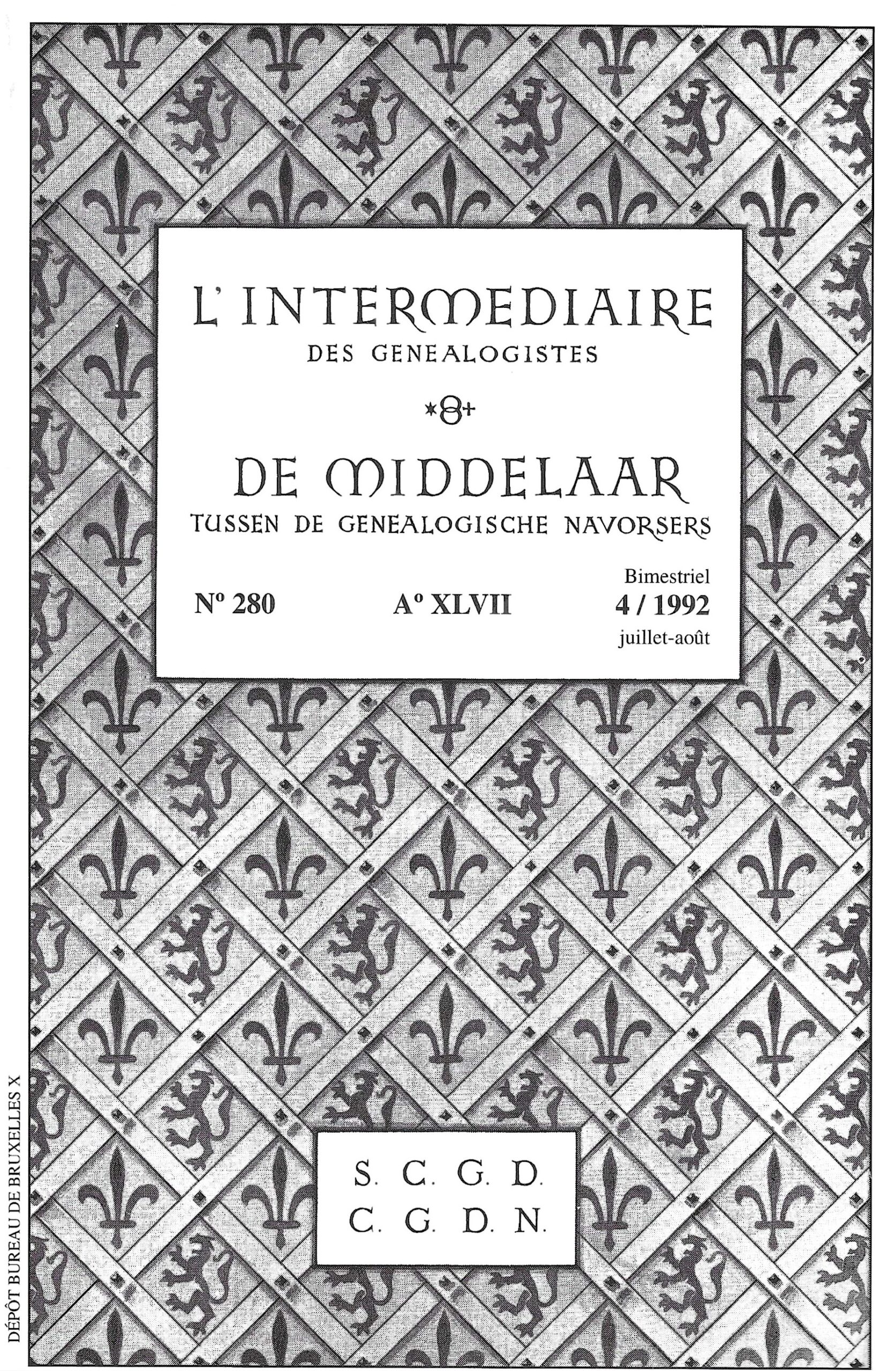 L’intermédiaire des généalogistes n°280 (4/1992)