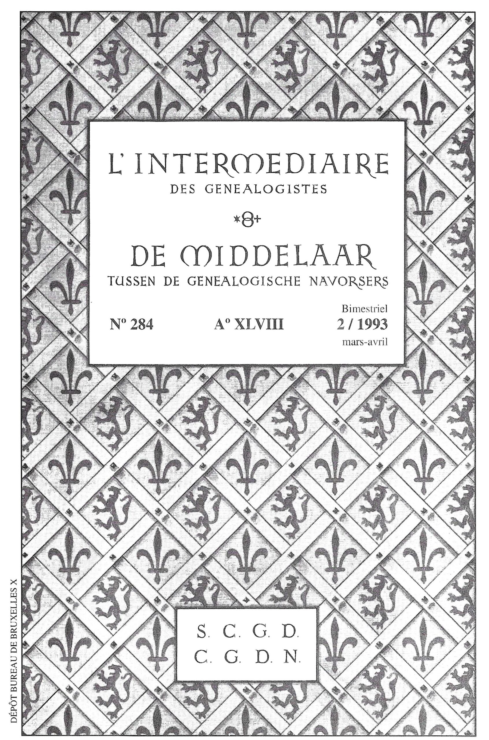 L’intermédiaire des généalogistes n°284 (2/1993)