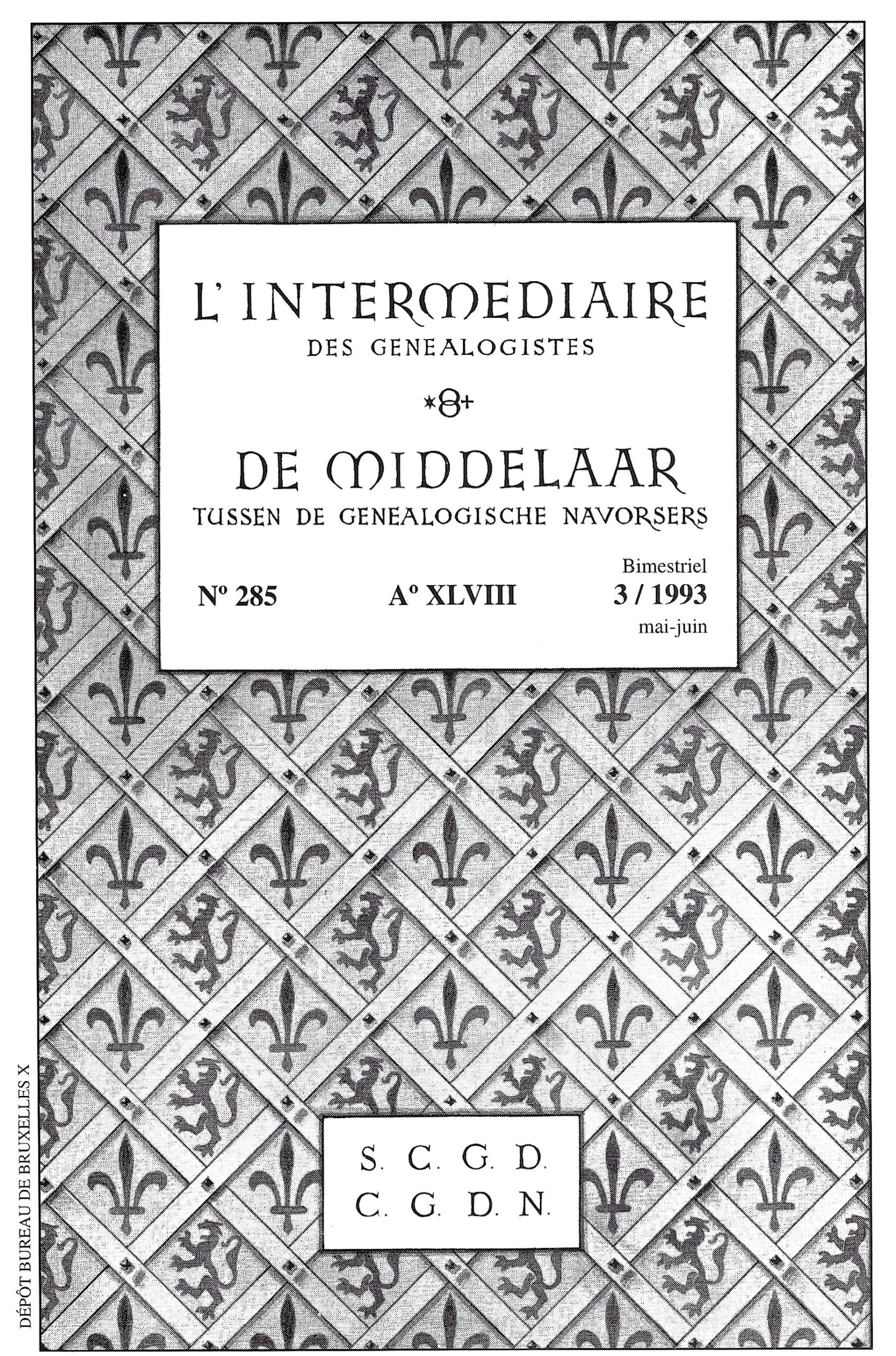 L’intermédiaire des généalogistes n°285 (3/1993)