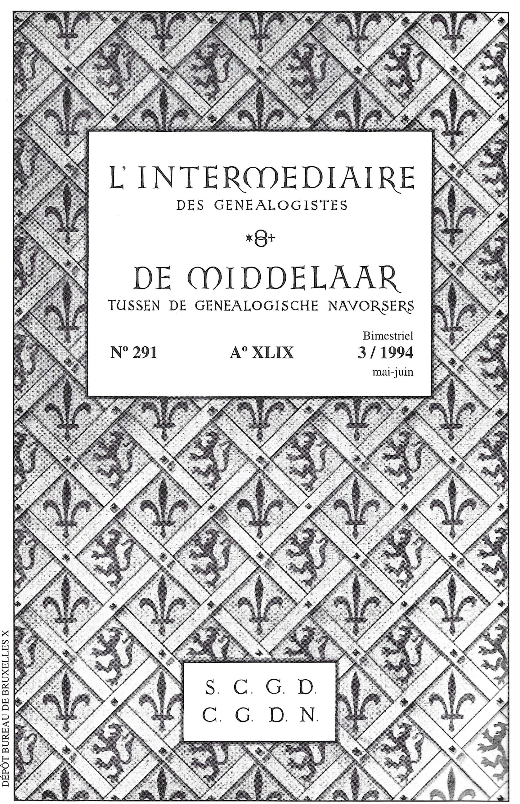 L’intermédiaire des généalogistes n°291 (3/1994)