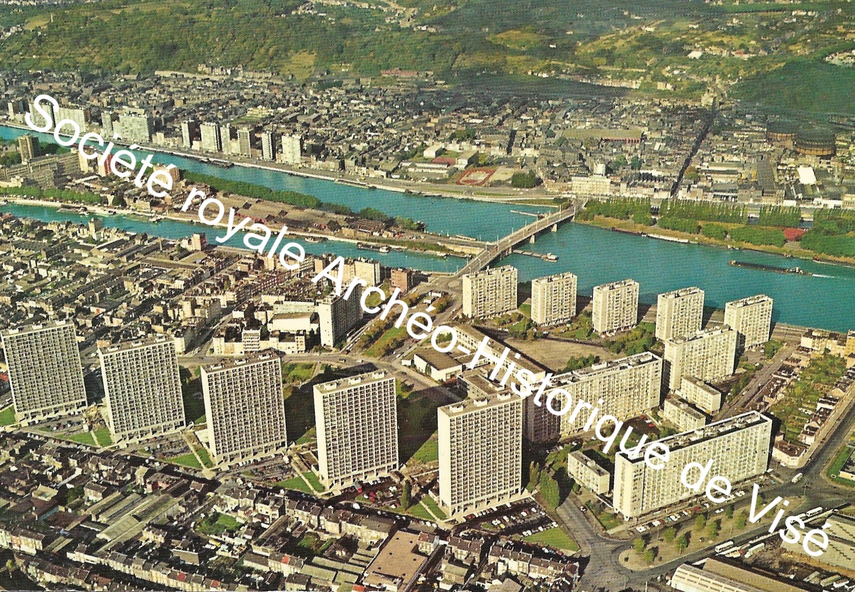 Carte postale - Liège - Pleine de Droixhe et Meuse