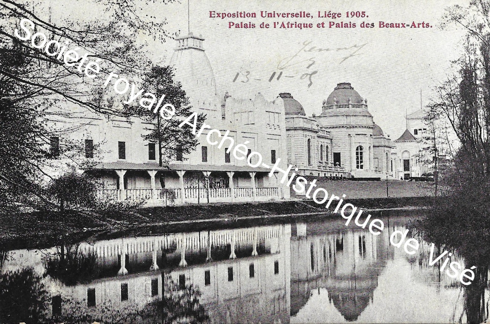 Carte postale - Liège Expo universelle 1905 - Palais de l'Afrique et Palais des Beaux-Arts